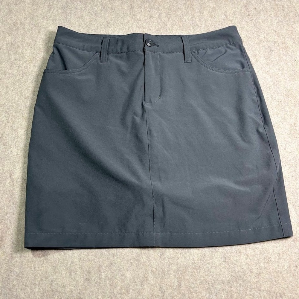 Eddie Bauer Skort Women 4 Gray Polyester Spandex Travex Hiking Golf Active Skirt